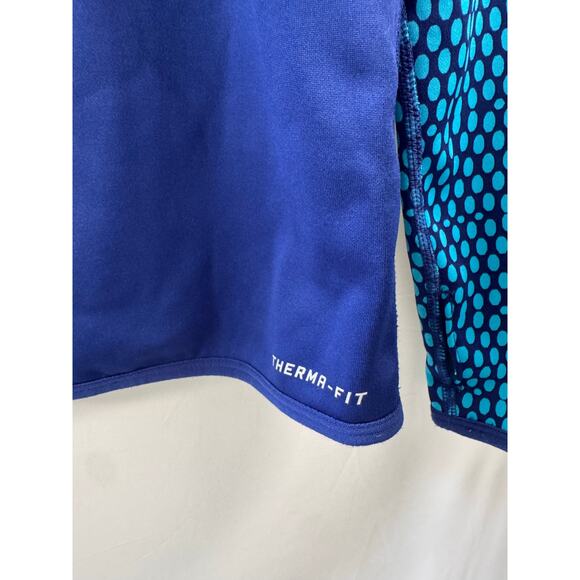 Nike Women’s S Therma-Fit Hoodie Blue Polka Dot Pullover Just Do It Activewear - Picture 5 of 9